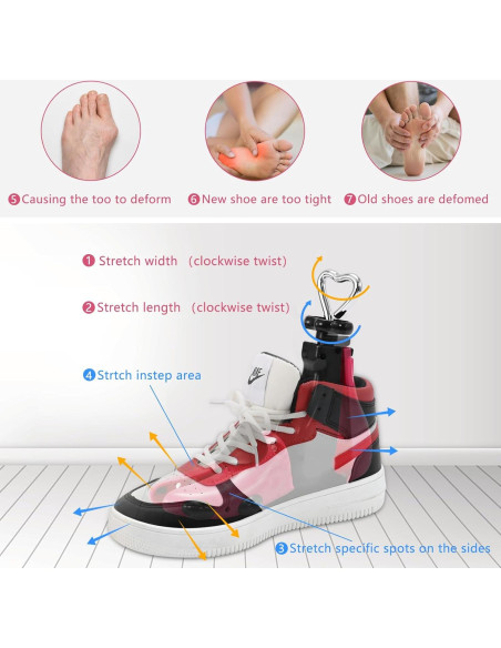 Estirador de Zapatos Ajustable JJDPARTS Unisex para Pies Anchos