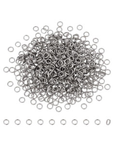 Anillos de Salto de Acero Inoxidable UNICRAFTALE 500Pcs 4mm