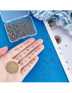 Anillos de Salto de Acero Inoxidable UNICRAFTALE 500Pcs 4mm 2
