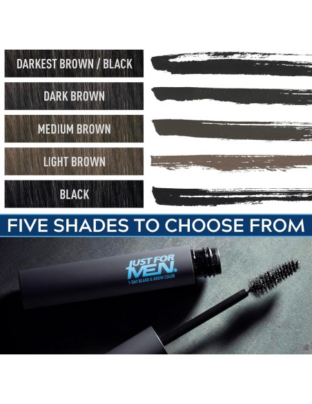 Just for Men Color Temporal para Barba y Cejas Negro - 1 Día