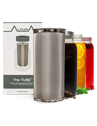 Cafetera Cold Brew Altura para Tarros Mason 0.95L - Filtro Acero