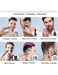 Recortadora de Barba Brightup FK-8688T Inalámbrica IPX7 2