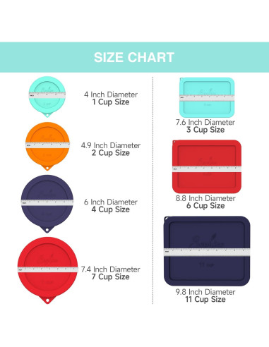 Tapa de Silicona Rectangular SOPHICO 6 Tazas Antifugas