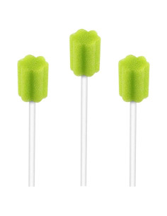 Hisopos Orales Desechables Wellgler - 100 Unidades Verdes