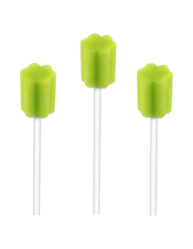 Hisopos Orales Desechables Wellgler - 100 Unidades Verdes