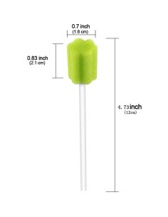 Hisopos Orales Desechables Wellgler - 100 Unidades Verdes 2