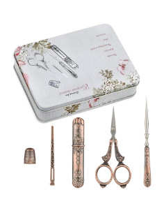 Tijeras de Coser Vintage NOTIONSLAND con Cinta Métrica 15 cm 2