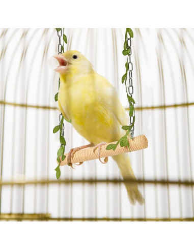 Columpio de Madera para Aves La La Pet 15 cm con Cuerda