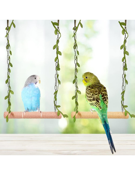 Columpio de Madera para Aves La La Pet 15 cm con Cuerda