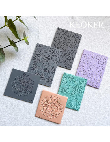 Hojas de Textura de Arcilla Polimérica Keoker - 3 Piezas