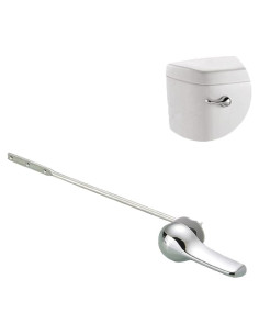 Palanca de descarga de inodoro HGJST frontal cromo 20.1 cm