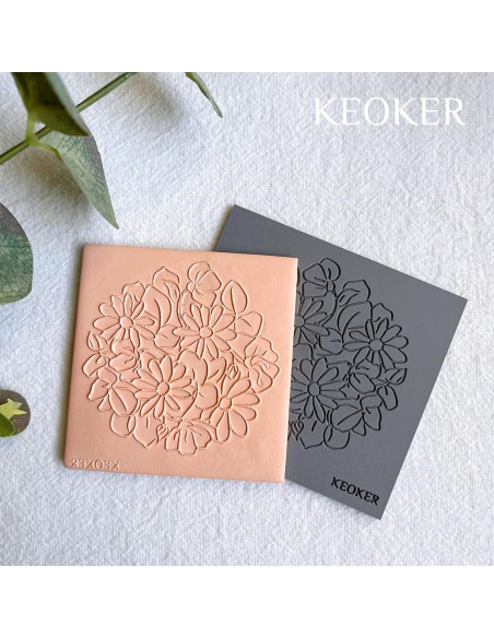 Hojas de Textura de Arcilla Polimérica Keoker - 3 Piezas