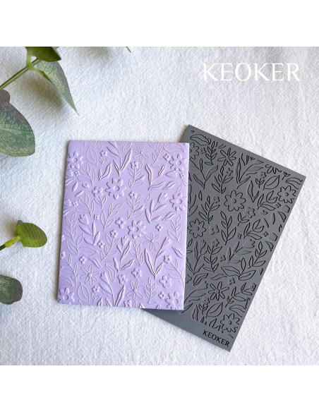 Hojas de Textura de Arcilla Polimérica Keoker - 3 Piezas