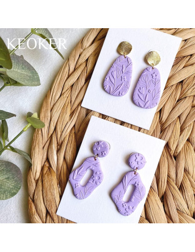 Hojas de Textura de Arcilla Polimérica Keoker - 3 Piezas