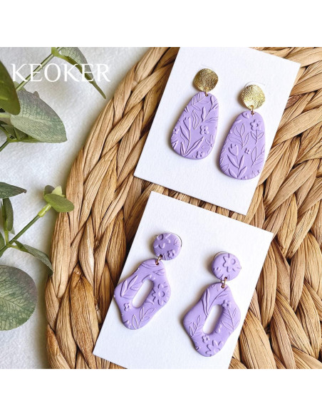 Hojas de Textura de Arcilla Polimérica Keoker - 3 Piezas