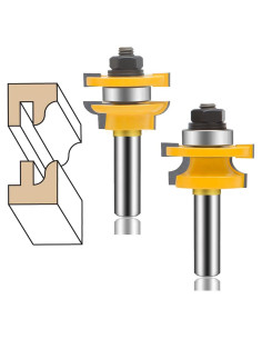 Juego de Brocas de Router LEATBUY 12.7mm Carburo 2 Piezas