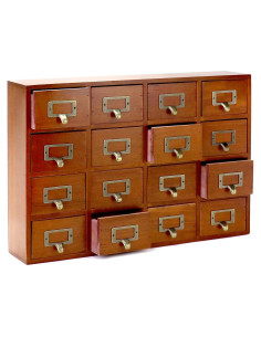 Organizador de Cajones QWORK de Madera Vintage 16 Cajones