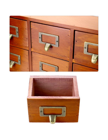 Organizador de Cajones QWORK de Madera Vintage 16 Cajones