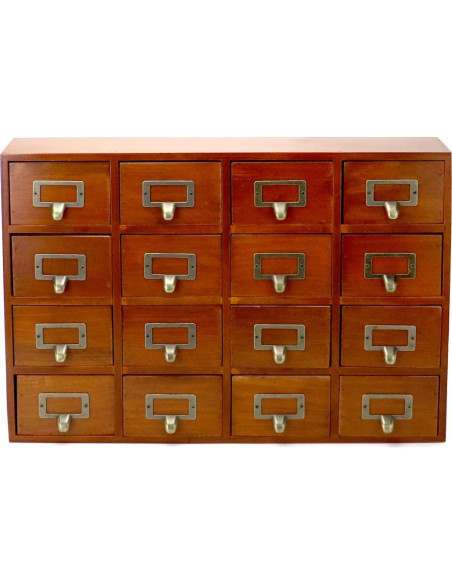 Organizador de Cajones QWORK de Madera Vintage 16 Cajones