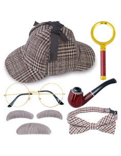 Disfraz de Detective Matiniy con Sombrero, Lupa y Accesorios