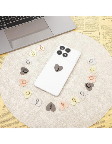 16 Soportes para Anillo de Teléfono Móvil Qianyu Corazón