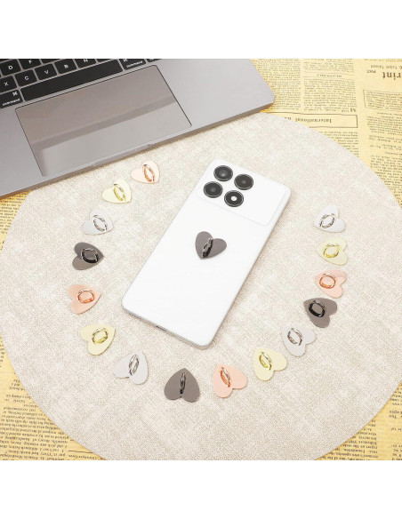 16 Soportes para Anillo de Teléfono Móvil Qianyu Corazón