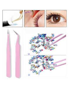 Juego de Pinzas de Precisión KLTMYFW 4 Piezas Acero Inoxidable 2