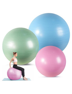 Pelotas de Ejercicio Inflables Honoson 3 Pcs 55/65/75 cm PVC