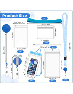 Conjunto Esenciales de Crucero Prudiut - 2 Lanyards, 4 Etiquetas, 2 Bolsas 2