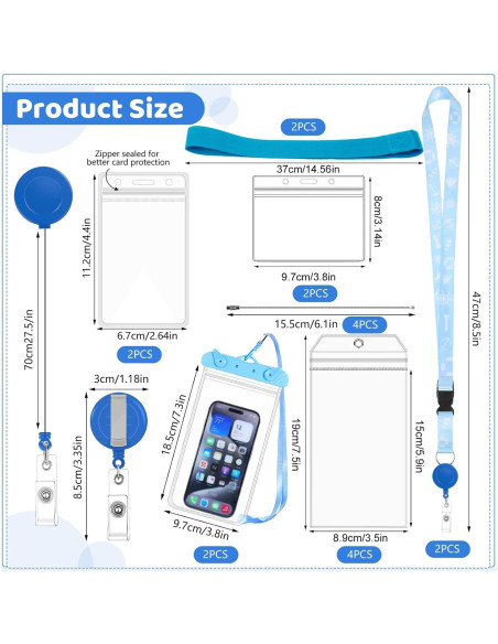 Conjunto Esenciales de Crucero Prudiut - 2 Lanyards, 4 Etiquetas, 2 Bolsas Conjunto Esenciales de Crucero Prudiut - 2 Lanyards, 4 Etiquetas, 2 Bolsas