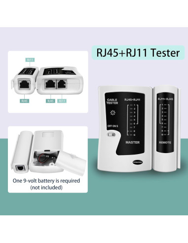 Crimpador RJ45 Pasante PETECHTOOL Kit Completo Ethernet
