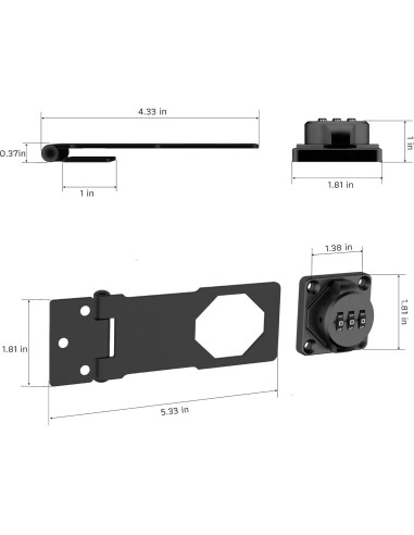 Cerradura de Combinación RETRIN MechPass 3 Dígitos Negra