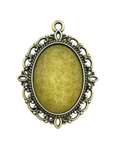 20PC Bandejas de Colgante Ovaladas de Bronce Antiguo 25x18mm