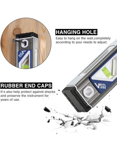 Nivel Torpedo WORKPRO 25.4 cm Aluminio 3 Viales Burbuja