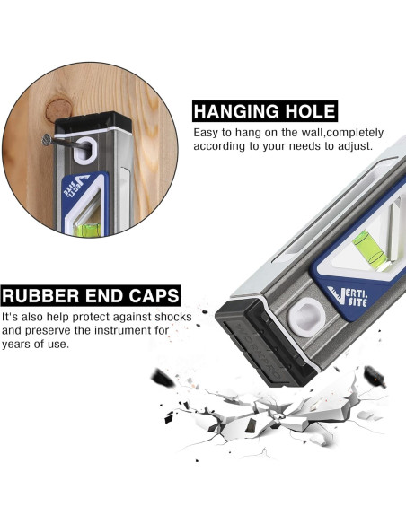 Nivel Torpedo WORKPRO 25.4 cm Aluminio 3 Viales Burbuja