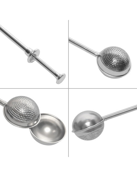 Colador de Té de Acero Inoxidable Anphly - Prensa y Multiusos
