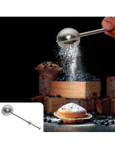 Colador de Té de Acero Inoxidable Anphly - Prensa y Multiusos