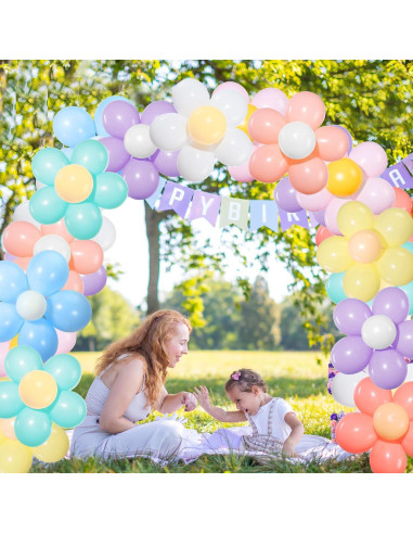 27 Piezas Kit Globo Margarita DIY Chengu 25.4 cm Decoración Fiesta