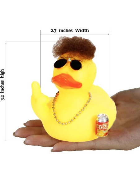 Patito de Goma Amarillo TAOHUAJIANG Decoración Divertida 7.62cm