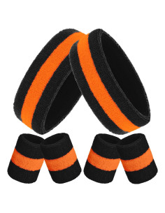 Conjunto de Muñequera y Diadema Deportiva Bememo 6 Pcs