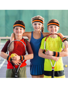 Conjunto de Muñequera y Diadema Deportiva Bememo 6 Pcs 2