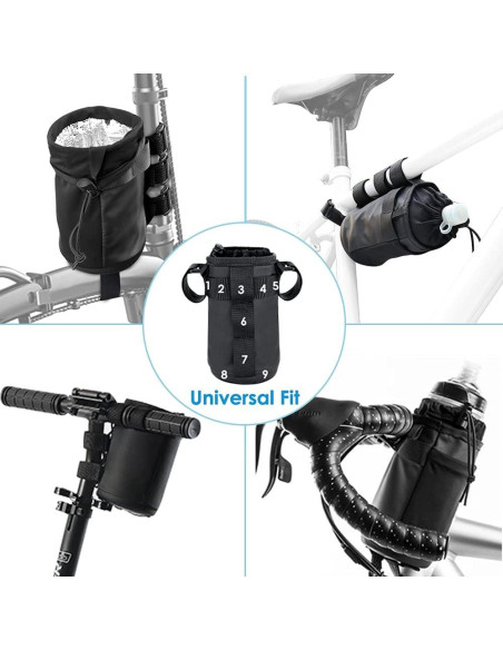 Soporte Aislado para Botella de Agua WOTOW con Correa - Negro