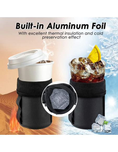 Soporte Aislado para Botella de Agua WOTOW con Correa - Negro