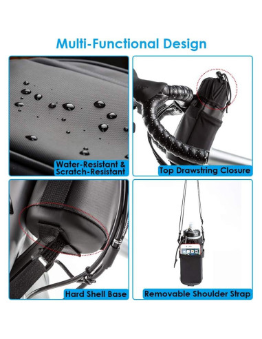 Soporte Aislado para Botella de Agua WOTOW con Correa - Negro