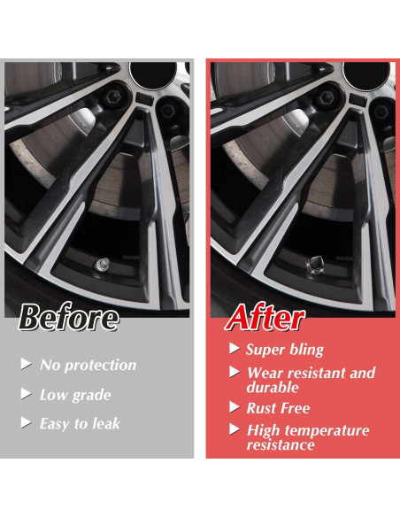 Tapa de Válvula de Neumático ToBeQueen, Paquete de 4, Brillante