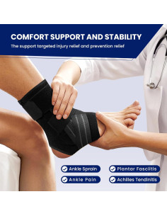 Férula para Tobillo JOMVD Unisex Ajustable con Soporte 2