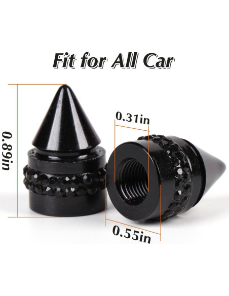 Tapa de Válvula de Neumático ToBeQueen, Paquete de 4, Brillante