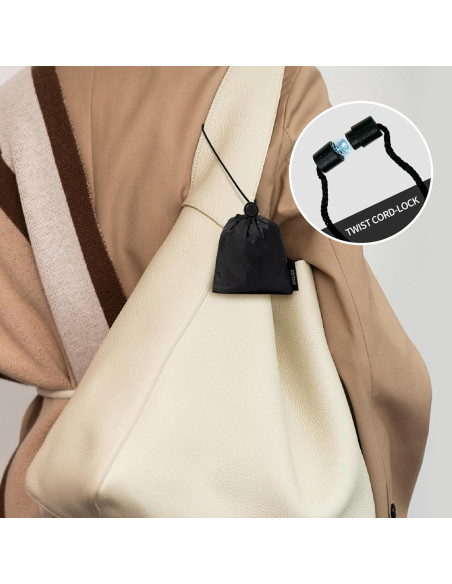 Bolsa de Compras Plegable KALIDI Negra Reutilizable 27.2 kg