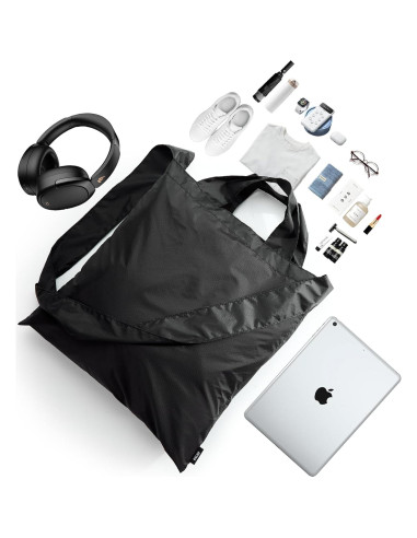 Bolsa de Compras Plegable KALIDI Negra Reutilizable 27.2 kg