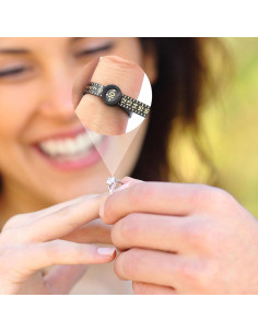 Medidor de Anillos con Lupa Genérico - Tamaño 1-17 US 2